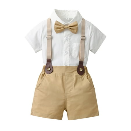 

Zlekejiko Toddler Boys Short Sleeve Solid T Shirt Tops Shorts Child Kids Gentleman Outfits Clothes Boys Outfits 2t Boys Set Outfit