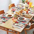 thumbnail image 2 of Pioneer Flower Floral Print Pattern Summer Placemats Table Placemats Set Of 4-Linen Kitchen Washable Placemats Table Mats 12x18 Inch Non-Slip Heat Resistant, 2 of 5