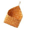 thumbnail image 2 of 1pc Home Decorative Wood Woven Basket Wall Hanging Flower Storage Basket, 2 of 6