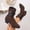 Brown, variant on OKBOP Women's Lace-Up Boots Round Toe Zip-Up Foam Cushioning Block Heel Brown Stylish Women's Boots Sizes 36