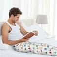 thumbnail image 5 of Logiee Color Ships Print Pajama Pants for Men,Men’s Pajama Bottoms,Mens PJ Pants with Pockets & Button Fly-3X-Large, 5 of 6