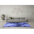 thumbnail image 3 of Ahgly Company Indoor Square Oriental Blue Industrial Area Rugs, 7' Square, 3 of 4