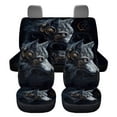 thumbnail image 2 of Pzuqiu Cool Wolf Seat Covers Full Set Breathable Front and Rear Split Bench for Cars Anti-Slip Back Fabric All-Season Protection Automotive Seat Covers Fit for Most Cars, 2 of 7