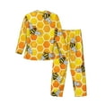 thumbnail image 2 of Bingfone Men'S Pajama Set 2 Piece Loungewear Pjs, Long Sleeve With Pajama Pants-Honeycombs, 2 of 9