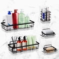 thumbnail image 2 of Oyajia 5 Pack Shower Caddy, Adhesive Shower Organizer for Bathroom , No Drilling, Large Capacity, Rustproof Stainless Steel Bathroom Organizer, Shower Shelves for Inside Shower, 2 of 9