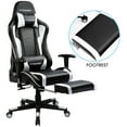 thumbnail image 2 of LUCKLIFE Gaming Chair with Bluetooth Speakers and Footrest High Back PU Leather Office Chair, White, 2 of 6