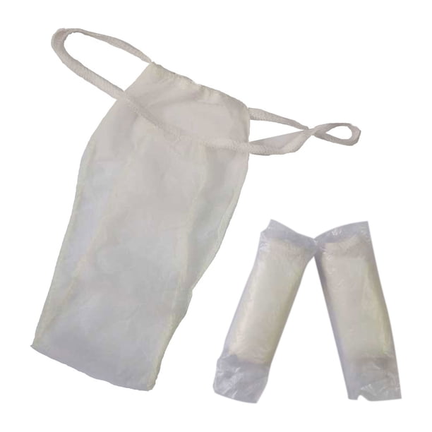 Braguitas de bikini desechables suaves y transpirables con en T para salón de bronceado al 10 piezas blanco Jinwen bragas desechables