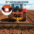 thumbnail image 4 of 3 Point Quick Hitch for Tractors with 2 inch Receiver, 3000 lbs 5 Level Adjustable Heavy Duty Implement Attachment, Category 1 and 2 Compatible for Mowers Plows Landscaping, Orange/Green/Black, 4 of 7