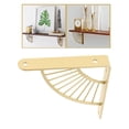 thumbnail image 6 of 2x Metal Floating Shelf Bracket Decorative Wall Mounted Fan-Shaped Heavy Duty Support Corner with Screws for bathroom and kitchen Bookcase, 6 of 8