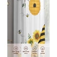 thumbnail image 6 of Gnomes Sunflower Sheer Curtains 96 Inch Length 2 Panels for Living Room, Bees Branches Floral Farmhouse Voile Kitchen Curtain Set, Luxury Privacy Drapes Window Treatment for Bedroom, 6 of 7