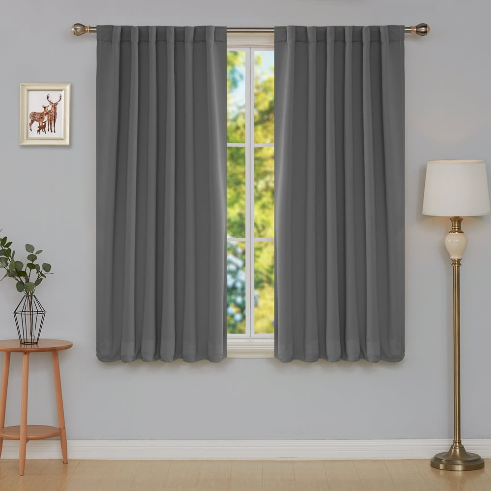 Deconovo Rod Pocket and Back Tab Curtains Blackout Curtains Room