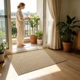 thumbnail image 6 of Cadancy Doormat Woven Texture Non Slip Backing Entryway Rug for Front Door Mudroom Patio Low Profile Absorbent Floor Mat Machine Washable Home Kitchen Accent Carpet Pad, 6 of 7