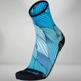 thumbnail image 3 of Zensah Abstract Waves Socks (Mini Crew) S / Blues, 3 of 3