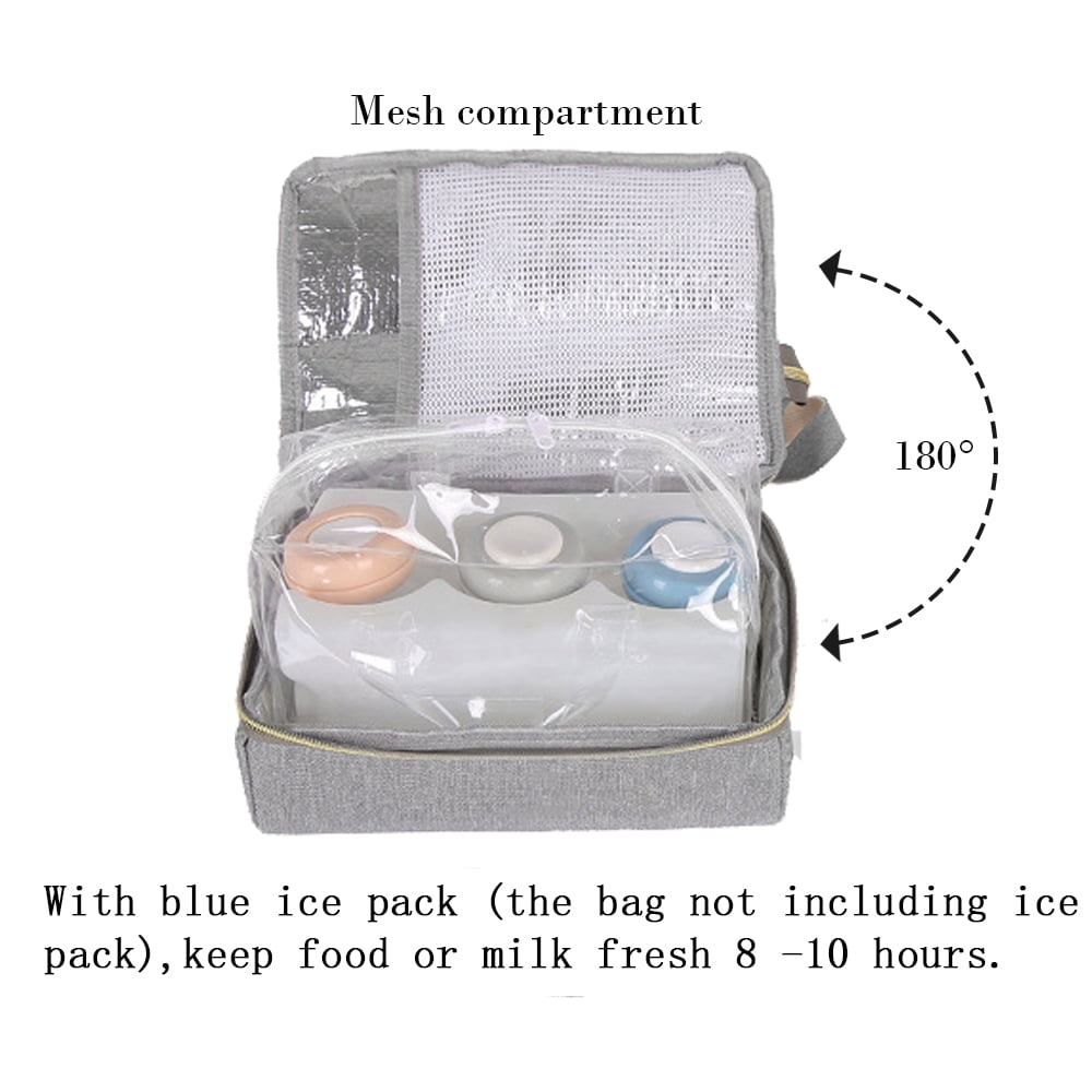 QIUXQIU Breast Pump Bag with Cooler Mini Pumping Bags with Pockets for  Working Breastfeeding Mom Cooler Tote Bag Mother Diaper Bags（Include ice  Pack）