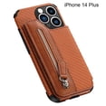 thumbnail image 2 of Card Holder Cover Flip Cell Phone Clip PU Card Slots Magnetic Shockproof phone case for iP14 Plus, 2 of 5