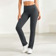 thumbnail image 6 of hoksml Women's High Waist Slim-Fit Flare Leg Pants, Stretch Yoga Trousers with Front and Back Pockets, 6 of 9