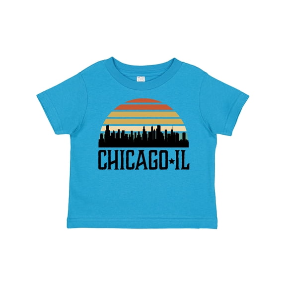 Inktastic Chicago Illinois Skyline Vintage Boys or Girls Toddler T-Shirt