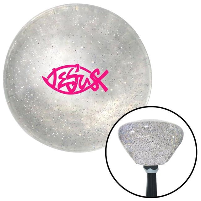 Bouton de Changement de Vitesse en Flocons de Métal Rétro Transparent avec Levier de Vitesses M16 x 1,5 Insert