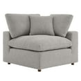 thumbnail image 4 of Modway Commix Upholstered Boucle Fabric Corner Chair in Light Gray, 4 of 8