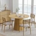 thumbnail image 2 of MAYEERTY 46" Wooden Round Table for 4，Mid-Century Kitchen Table for Dining Room Kitchen,Natural Wood, 2 of 9
