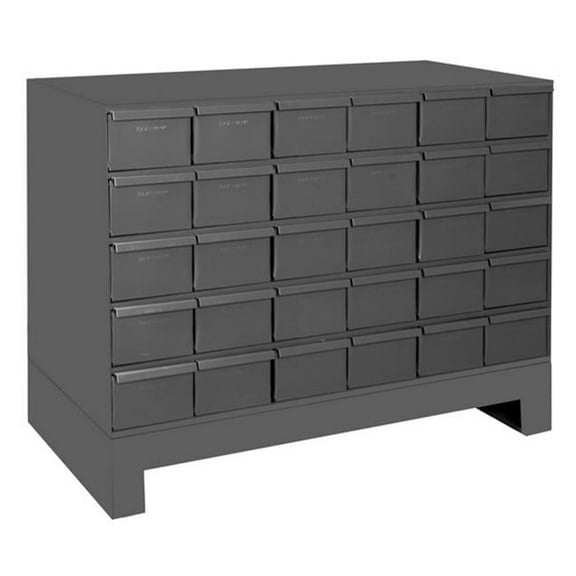 12.25 in. Steel 30 Drawer Cabinet for Small Part Storage, Gray