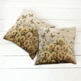 thumbnail image 4 of Ambesonne Rustic Throw Pillow Cover Pack of 2, Meadow Bloom Butterflies, 2 Pcs-36"x16", Pale Orange Tan Green, 4 of 5