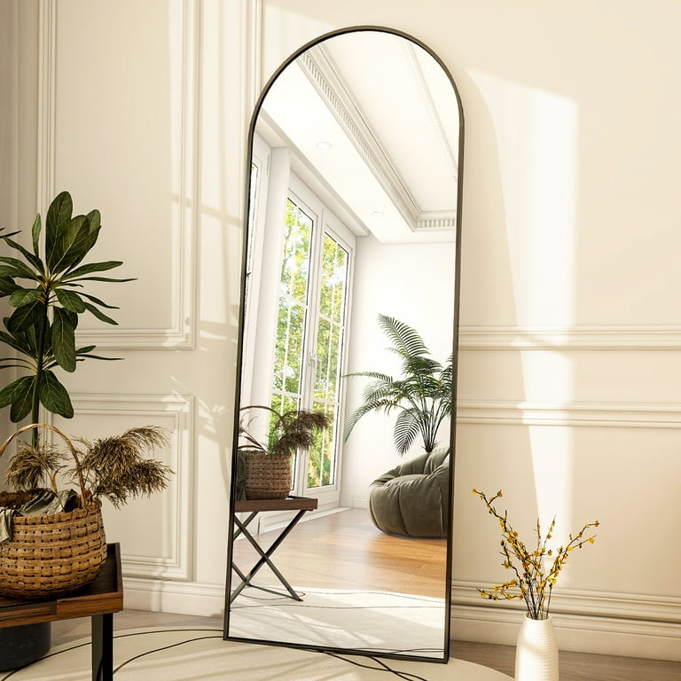 BEAUTYPEAK 64x21 Full Length Mirror Arched Standing Floor Mirror