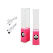 Bolan Plug & Play Multi-Color Illuminated Dancing Water Speaker Light Show Water Fountain Speakers LED Speakers 3.5mm Audio Plug, 4 Color LED Lights, Portable Speakers