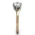 thumbnail image 3 of Two-Tone IP Rose Gold Stainless Steel Ring with AAA Grade CZ in Clear for Women Clear Stone Color Style TK1161 Size 5, 3 of 3