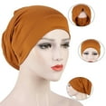thumbnail image 3 of Travelwant 3Pcs/Set Women's Stretch Under Scarf Hijab Cap Solid Color Hijab Tube Under Caps for Hijabs, 3 of 7