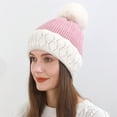thumbnail image 4 of Diconna Bonnet d'Hiver pour Femmes Bonnet Tricoté Chaud Contraste de Couleurs pour Activités Extérieures, 4 of 7