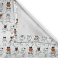 thumbnail image 4 of Ambesonne Funny Grommet Curtain Single Panel, Retro Bunny Rabbits, 50"x60", Orange White, 4 of 5