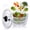 White, variant on Vesteel Salad Spinner, Manual Lettuce Spinner with Large 5 Quart Capacity Bowl and Colander Basket