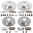 thumbnail image 3 of PowerStop Front and Rear Z26 Street Warrior Carbon-Fiber Ceramic Brake Pad and Drilled and Slotted Rotor Kit Fits: HONDA Select Models K2385-26, 3 of 9