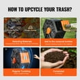 thumbnail image 3 of VEVOR Compost Bin, 18.5-Gal Composting Tumbler, Compact Single Rotating Chamber with Sliding Door and Steel Frame, BPA Free Small Composter Bin Tumbler, 3 of 9