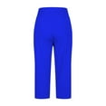 thumbnail image 5 of LIBRCLO Yoga Pants for Women with Pockets Capri Pants Slim-Leg Sports Leggings Casual Work Capris Blue 3XL, 5 of 7