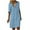 Light Blue, variant on Edvintorg Womens Summer Dresses Beach Casual Tshirt Fashion Spring Summer Short Sleeve V-Neck Mid-Calf Dress Vacation Outfits for Women