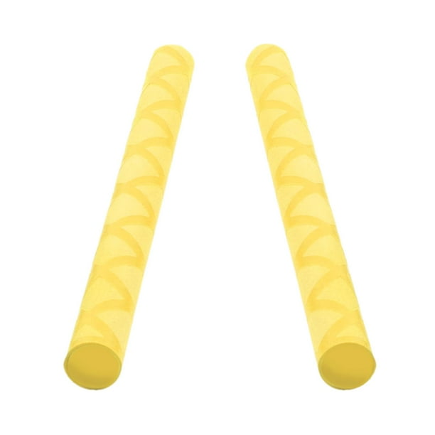 2 piezas de envoltura para baquetas, empuñaduras para baquetas, accesorios para instrumentos musicales, accesorios para tambores termorretráctiles, Amarillo