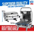thumbnail image 4 of Parrilla para barco BTG Gear Tailwaves de acero inoxidable, 12.000 BTU, 4 of 9