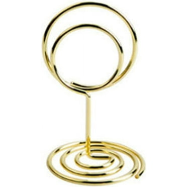 Place Card Holders, Metal Round Shape Table Number Holder Picture Clip Stands, Wedding Party Desktop Ornaments (1PCS/Set)