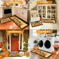 thumbnail image 5 of Happy Fall Pumpkin Decorative Kitchen Rugs Set of 2,Non Skid Washable, Home Seasonal Fall Holiday Party Autumn Harvest Thanksgiving Kitchen Mat 17"x47"+17"x30", 5 of 6