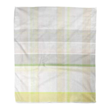 Yellow Throw Blankets ASHLEIGH Flannel Throw Blanket Yellow Abstract Gold of Plaid Pattern Printing Pattern Checked Clean Color 58x80 Inch Lightweight Cozy Plush Fluffy Warm Fuzzy Soft ()
