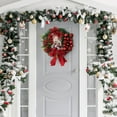 thumbnail image 5 of TNDBKQWR Christmas Wreath Decoration Wreath with Bow, 16 Inch Artificial Wreaths for Front Door, Christmas Decorations Halloween Decor Door, 5 of 9