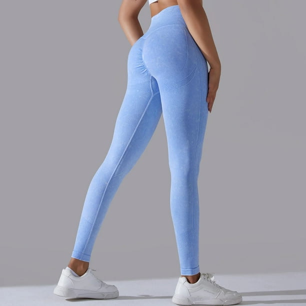 Mallas sin costuras para mujer, mallas con fruncido en la parte de atrás para gimnasio, ropa deportiva, pantalones de Yoga de realce, mallas deportivas de cintura alta, mallas deportivas 2024