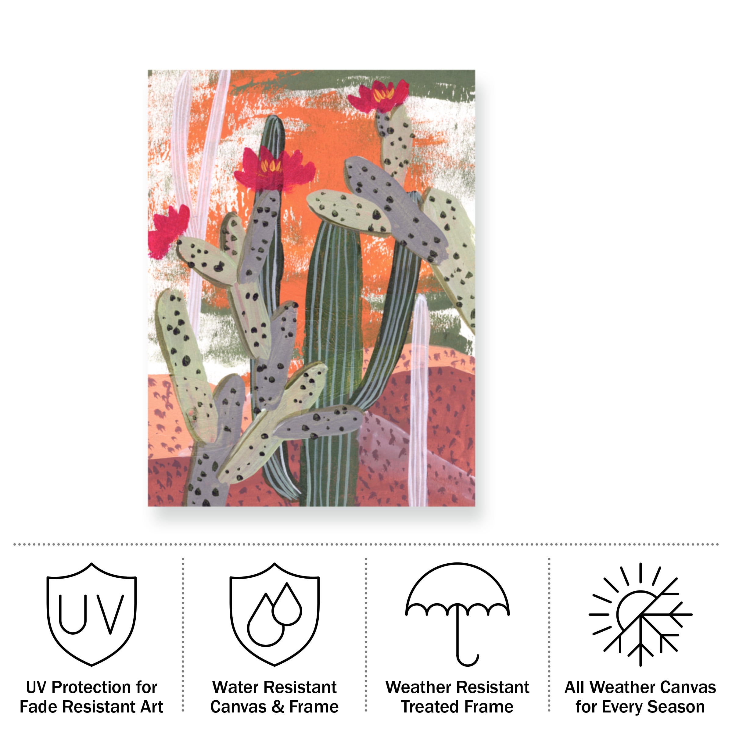 Melissa Wang 'Desert Flowers III' Outdoor All-Weather Wall Decor