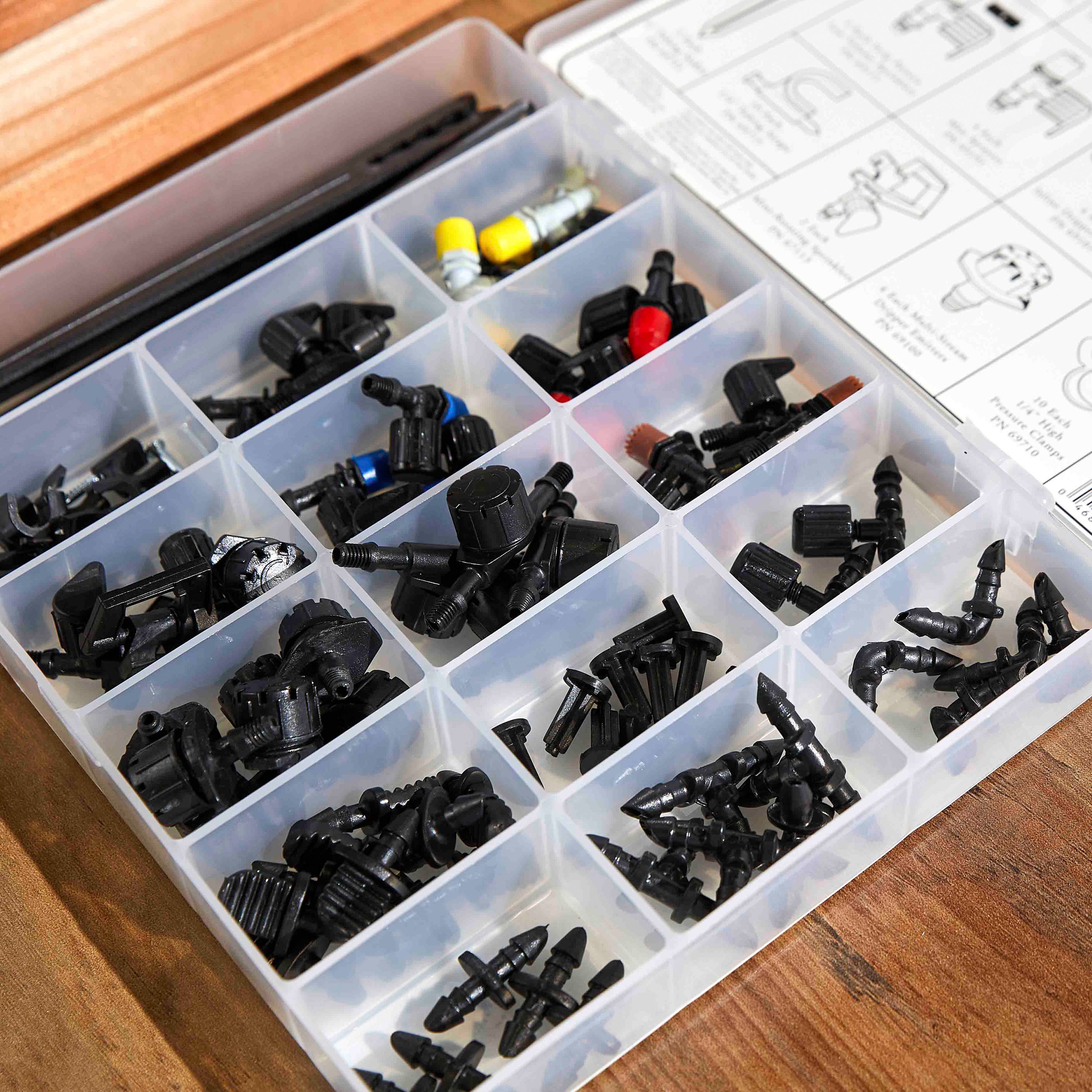 Orbit 92 Piece Drip Irrigation Assorted Fittings Toolbox Kit