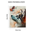 thumbnail image 2 of PIKWEEK Animal Canvas Wall Art Gray Framed Painting for Bedroom Decor Abstract Watercolor Cute Cat Dog with Butterfly Print Picture for Kid Boys Room 12*16in/16*20in, 2 of 5