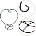 thumbnail image 4 of Ornament Display Stand, Iron Glass Ball Ornament Holder Stand for Hanging Plants, Hanging Terrarium Stand for Christmas Wedding Ornament, Home Office Decor (5pcs Black Heart Shaped), 4 of 8