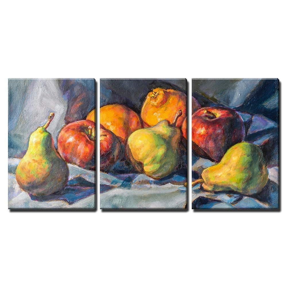 Wall26 3 Piece Canvas Wall Art Oil Painting on Canvas of a Fruit Composition Modern Home