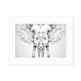 thumbnail image 1 of Mammoth Elephant Animal portrait Marco de Fotos de escritorio imagen Blanco Pintura arte 5x7 pulgadas, 1 of 4